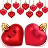 12 PIEZAS colgante de bola de colores en forma de corazón adornos de Navidad colgante para fiesta del Día de San Valentín decoración de tienda en centro comercial bola de amor