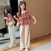 Conjunto de Dos Piezas para Niñas: Camisa Dopamina Elegante y Pantalones de Pierna Ancha, Nuevo Conjunto de Verano 2026, Atuendo Fresco de Moda para Niños Mayores