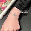 Pulsera de gema lágrima de sirena brillante chapada en oro de 18 quilates circonita azúcar cuadrada diamante flash pulsera de jalar apilada