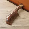 Peine de Sándalo Negro Dorado Pintado Arte de Laca Hecho a Mano Peine de Madera Cabello Suave Peine de Madera Especial para Mujeres con Logo Grabado Regalo