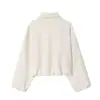 INS transfronterizo europeo y americano 2026 nueva moda elegante Amazon para mujer al por mayor color liso cremallera chaqueta acolchada abrigo