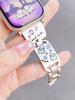 Para Apple Watch iwatch9 Correa Lindo Cachorro Diamante de Color Metal applewatch8 Cómoda Cadena para Mujer