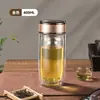 Taza de Huevo de Ganso de Doble Pared de Vidrio Mingxia Hecha a Medida de Alto Borosilicato con Filtro Taza de Té Taza de Regalo de Negocios para Hombres