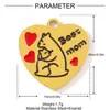 Taza de Café de Baloncesto y Fútbol Transfronteriza Colgante de Acero Inoxidable DIY Collar de Mamá Gato Corazón Femenino Colgante de Joyería de Acero de Titanio