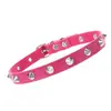 Gola Colar de Unha Punk Harajuku Estilo Drum Nail Tip Colar para Clavícula em Couro PU Escuro Personalizado para Mulheres