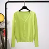 Suéter de stock a largo plazo para mujer, primavera y otoño, fino, cárdigan fino para mujer, abrigo, manga larga, suéter corto para mujer, exterior
