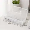 Caja de almacenamiento de cables de datos transparente con tapa, cable de carga, audífonos, compartimento de escritorio, organizador, caja portátil, enrollador a prueba de polvo