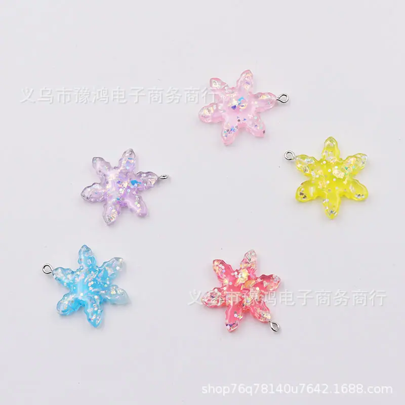 彩色树脂雪花1