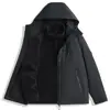 Nuevo Chaqueta Tres en Uno para Exteriores Otoño/Invierno 2026 Impermeable Cortavientos Bloque de Color Capucha Desmontable Hombres y Mujeres Tres en Uno Hombres