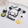 Capa de Celular de Desenho Animado de Borracha Macia PVC Cachorro Branco Conjunto IPAD Copo de Água DIY Fivela de Sapato com Furo Acessórios Patch Estéreo