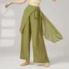 Pantalones Anchos Fluidos de Danza Clásica Ropa de Baile Danza Moderna Sueltos con Lazo Pantalones de Baile Ropa Moldeadora para Práctica para Mujeres