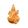 Diosa India de la Palabra Estatua de Buda Adorno para Coche Resina Loto Sentado Guanyin Bodhisattva Estatua Figura Artesanía