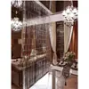 Accesorios para lámpara de cristal colgante triangular cortina de cuentas DIY material de tira de cuentas de vidrio partición decorativa de hotel KTV