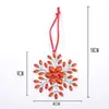 Copos de Nieve Navideños de Cristal Regalo Pequeño de Navidad Colgante Navideño de Aleación de Zinc Colgante para Decoración de Escena Colgante Venta al por Mayor