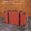 Maleta vintage de couro PU com estrutura de madeira, um conjunto de caixas de armazenamento, usada para vitrines de lojas, adereços de fotografia e fins decorativos