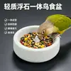 Comedero para loros, piedra volcánica para afilar dientes, caja especial de comida para pájaros, comedero solar pequeño tipo piel de tigre, resistente a mordeduras y antivuelco, un imprescindible para que los loros afilen sus picos