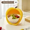 Cesta Drenadora de Manzana Estilo Nuevo, Lindo Gadget de Doble Capa para Lavar Frutas, Cesta Drenadora de Doble Capa de Alto Valor para Cocina Doméstica y Sala de Estar