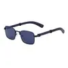 [Personalizado] Gafas de Sol Retro con Patillas de Imitación Madera para Hombre, Gafas de Sol Cuadradas con Protección Solar para Conducir, Gafas Cuadradas Pequeñas para Hombre