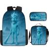 2025 Transfronterizo Nuevo Palo de Madera Tungtungtung Hombre Shan Hai Jing Mochila de Dibujos Animados Mochila Bolso de Hombro Estuche