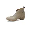 Botas de tornozelo de pele de ovelha ultraleves e ultrassuaves, coleção outono/inverno 2026, solado grosso, salto médio robusto, bico redondo, couro genuíno, corte em V, confortáveis, solado macio, botinhas para mulheres