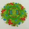 Traje antiguo Hanfu retro carácter Shou redondo chaqueta china pequeña parche bordado tela de parche bordada roja negra de moda