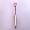 Caneta de Cristal Colorida, Caneta Esferográfica Grande com Ponta de Diamante, Caneta Diamante Areia Movediça, Caneta Esferográfica de Plástico com Gema de Cristal, Caneta para Impressão de Logotipo