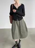 Suéter de Tricô Taochuan Design Simples Duas Peças Manga Longa 26 Outono Feminino Versátil Blusa Color Block YL209