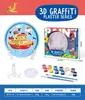 Disco de Pintura de Yeso para Niños Simulación DIY con Diseño de Triceratops, Juguete Creativo de Graffiti para Niños y Niñas