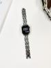 Adequado para Applewatch8 Pulseira Apple Watch iwatch7SE6 Pequeno Estilo Chanel Metal Duplo X Curva Broca Pulseira