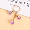 Llavero de Cuentas Acrílicas de Estrella de Cinco Puntas Colorido Ins Corazón de Chica Colgante para Bolso Llavero de Estrella Joyería Colgante