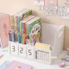 Soporte para libros acolchado de rebote, portalápices de cuenta regresiva, portalápices de alto valor estético, caja de almacenamiento, organizador de escritorio multifuncional para bolígrafos