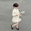 Nova saia estilo chinês para meninas, novo estilo chinês, roupa infantil para meninas, primavera, malha, borla, vestido cheongsam, cabelo