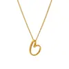 Miduoduo Joias Europeias e Americanas Colar de Coração Assimétrico Vazado Feminino Simples Estilo Ins Aço Inoxidável Ouro Real 18K Corrente para Clavícula