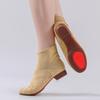 Zapatos de baile para mujer adulta, zapatos de baile elásticos de suela suave, zapatos de baile de jazz moderno de caña alta, zapatos de ejercicio tejidos Bisaifei