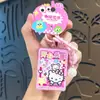 Llavero creativo de acrílico con arena líquida Sanrio Happy Park, colgante para bolso, decoración, pequeño regalo
