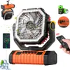Nuevo ventilador para acampar al aire libre, ligero, de alta potencia eólica, de larga duración, recargable, para pesca nocturna, ventilador portátil colgante para campamento.