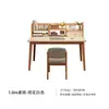 Escritorio con estantería, mesa integrada, escritorio de computadora, escritorio de oficina moderno simple, escritorio de estudio para estudiante montado en la pared para dormitorio de apartamento pequeño