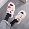 Outono e inverno Novo Meninas chinelos de algodão de pelúcia fofos pequenos frescos para casa Personalizado Piso engrossado chinelos de algodão