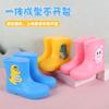 Botas de Lluvia Infantiles Fengqingfan Dinosaurio de Dibujos Animados Conejito PVC Antideslizantes Caña Media Botas de Lluvia para Niños y Niñas Zapatos de Agua para Niños Pequeños