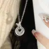 Colar para Mulheres, Design de Nicho, High-End, Elegante, Corrente Simples para Clavícula, Versátil, Simples, Corrente de Pescoço de Luxo Leve