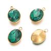 Borda cruzada cor geométrica oval de aço inoxidável pingente acessórios colar de cristal brincos artesanais material diy