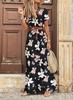 2023Ebay Aliexpress Wish Vestido Floral de Moda para Mujer de Estilo Bohemio con Cuello en V de Gran Venta