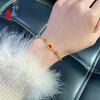 Nuevo estilo chino Fenghua exquisito brazalete con incrustaciones de rubí de alta calidad estilo Palacio brazalete simple regalo para mujer joyería