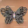 Accesorios de Joyería con Pedrería de Mariposa Accesorios de Ropa No Tejida Accesorios para el Cabello Diamante Caliente DIY Hecho a Mano