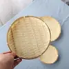 Cesta de bambú a prueba de insectos con tapa de malla, colador para uso doméstico, secado de alimentos, cesta de almacenamiento a prueba de moscas, cesta de bambú con malla para bollos al vapor
