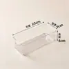 Caixa Organizadora de Mesa PET Transparente Retangular Caixa Organizadora para Cosméticos Máscaras Dormitório Papelaria Caixa de Armazenamento Empilhável