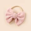 Nuevos accesorios para el cabello para niños transfronterizos, diadema de lazo grande de tela plisada para bebés europeos y americanos, banda para el cabello estrecha de nailon súper suave