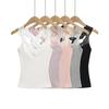 Sy9140-25 Primavera Nuevo Estilo Americano Estilo Lujuria Pura Sexy Adelgazante Look Encaje Empalmado Camisola Tejida