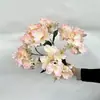 Hortensia Artificial de Cinco Cabezas con Hojas para Decoración de Paredes Florales, Realista y de Alta Gama, Adecuada para Bodas y Decoraciones de Salas de Estar en Casa
