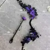 Bastón Torcido de Halloween Estilo Gótico Rosa Espina Bastón de Mano Paquete de Materiales DIY Varita Mágica Luminosa Creativa para Niños